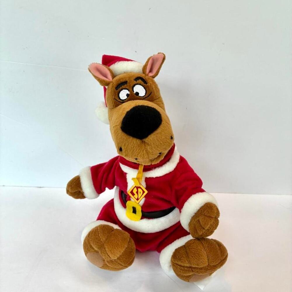 Vtg 2001 Gemmy Christmas 12" Dancing Scooby Doo Singing Plush  Santa Suit